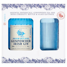 Load image into Gallery viewer, Drumshanbo Gunpowder Irish Gin gift pack bottle and glass