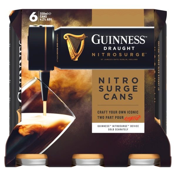 Guinness Draught Nitrosurge Cans 6 Pack
